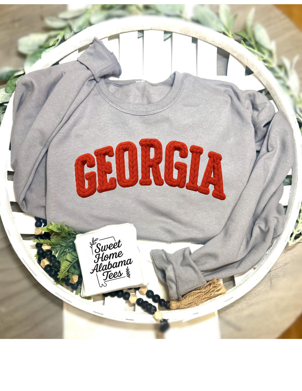 Georgia Bulldogs Sweatshirt | 3D Yarn Look Crewneck