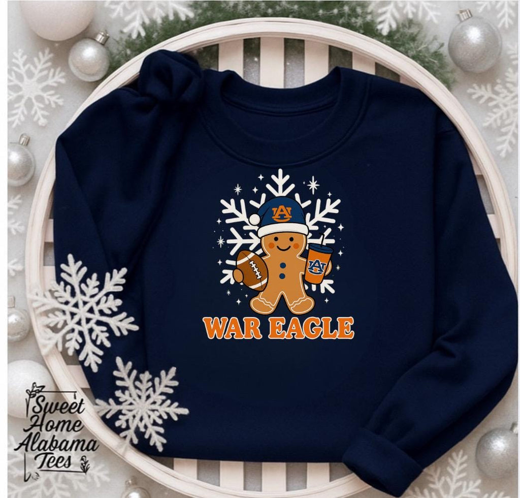 Auburn Gingerbread War Eagle Sweatshirt – Festive Game Day Spirit