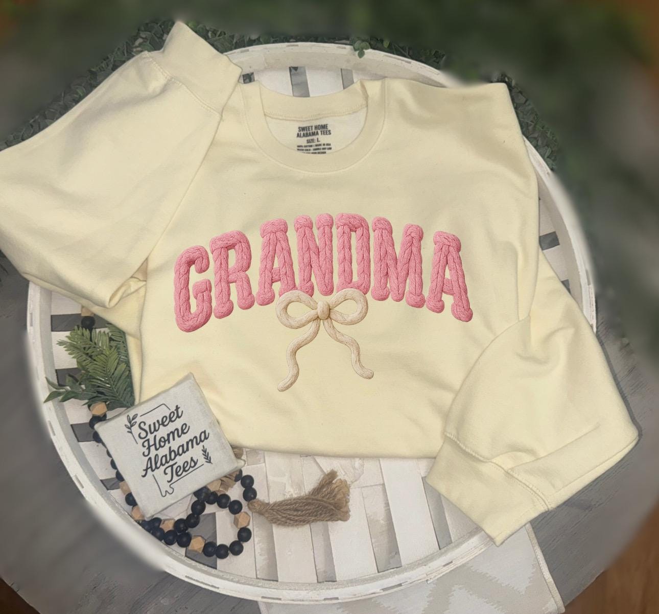 Grandma Crewneck Sweatshirt, Embroidered Family Gift