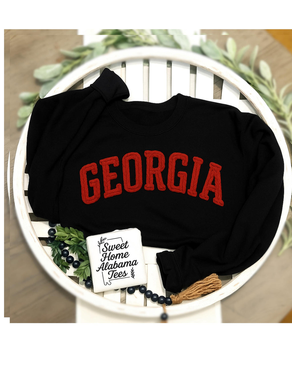 Georgia Bulldogs Sweatshirt | 3D Yarn Look Crewneck