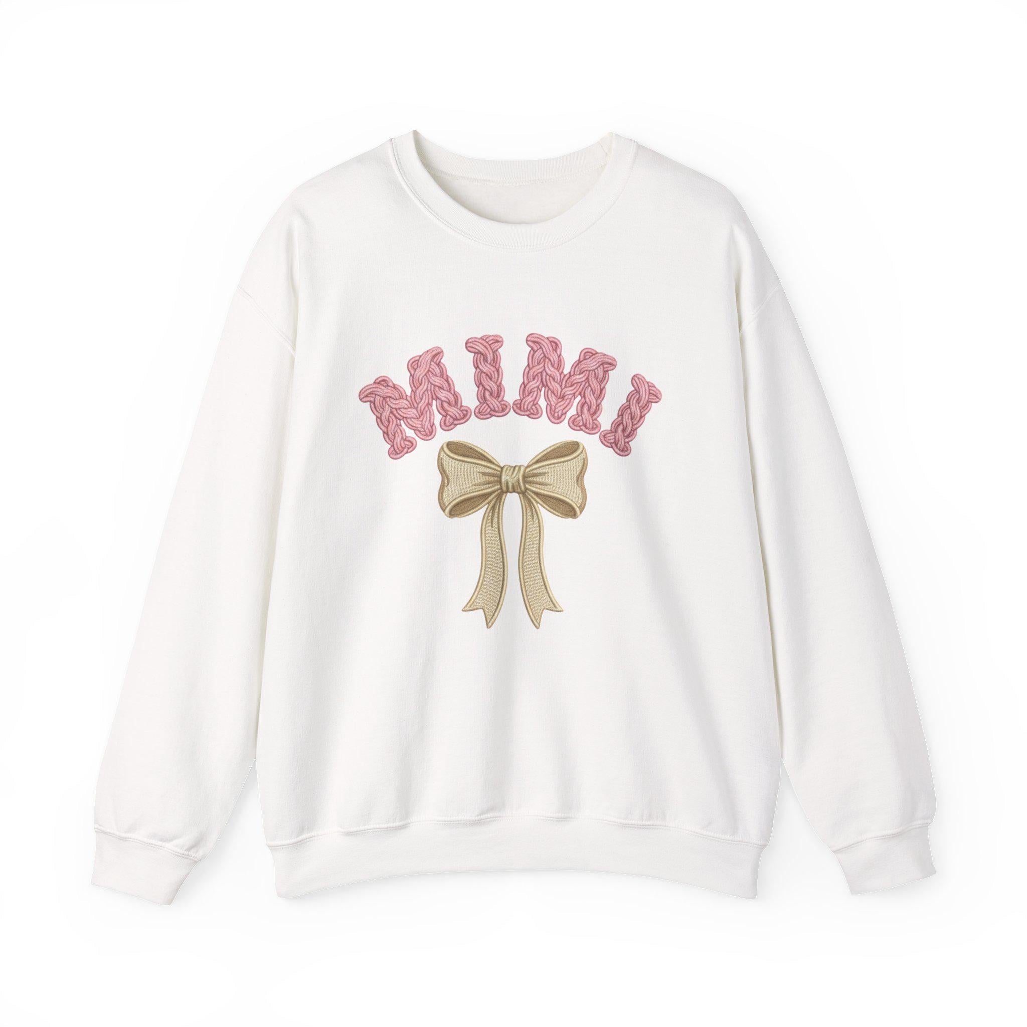 Mimi Bow Sweatshirt, Cozy Grandmother Crewneck