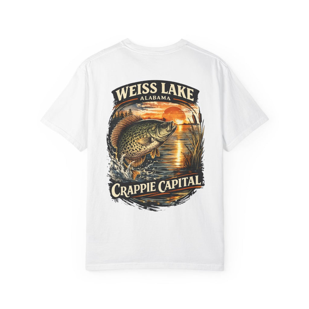 Weiss Lake Crappie Capital T-Shirt — Fishing Lake Sunset Tee