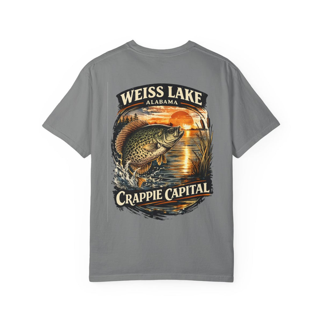 Weiss Lake Crappie Capital T-Shirt — Fishing Lake Sunset Tee
