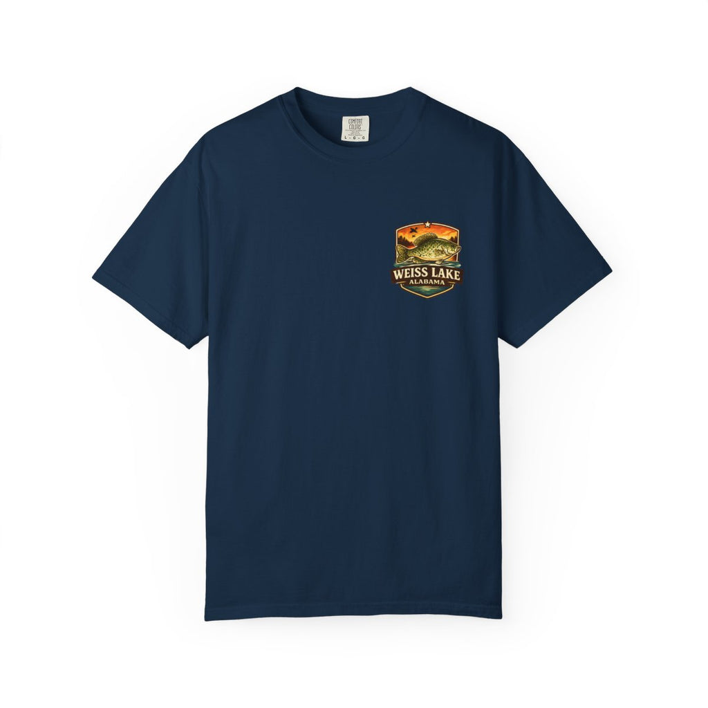 Weiss Lake Crappie Capital T-Shirt — Fishing Lake Sunset Tee