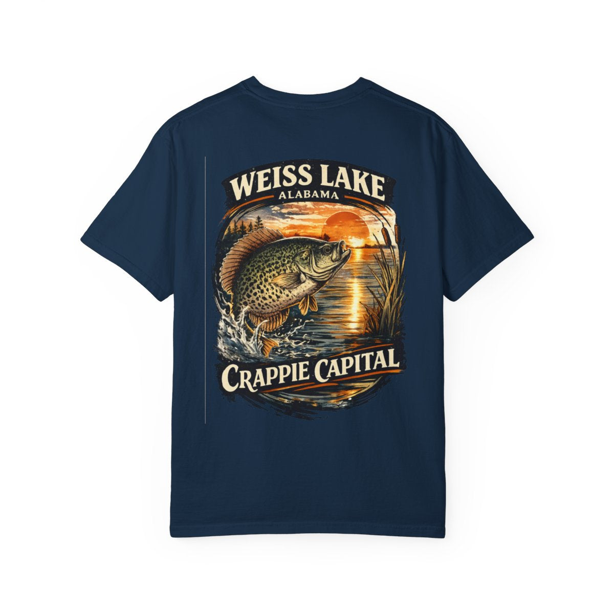 Weiss Lake Crappie Capital T-Shirt — Fishing Lake Sunset Tee