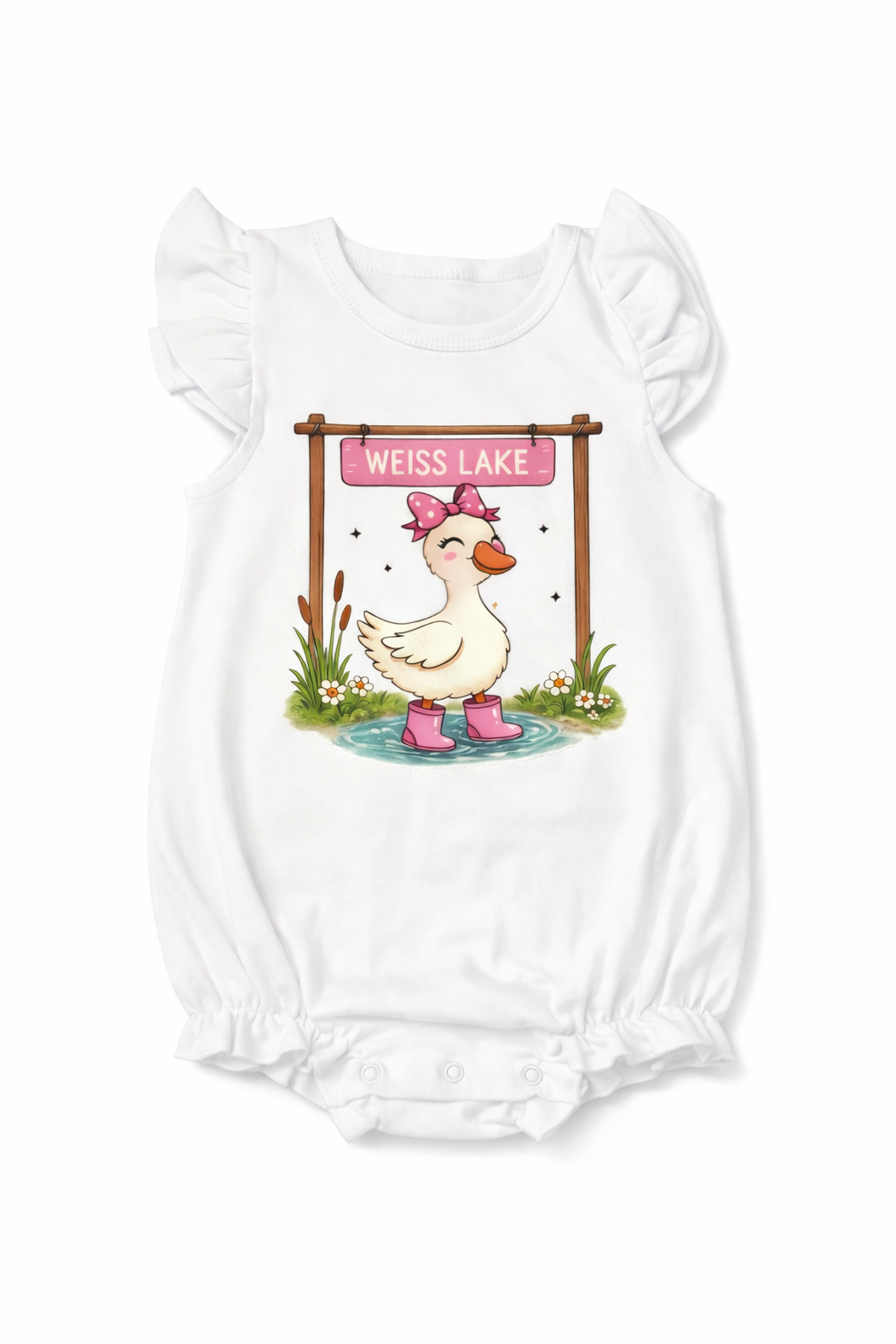 Baby Bubble Romper -  Weiss Lake Duck