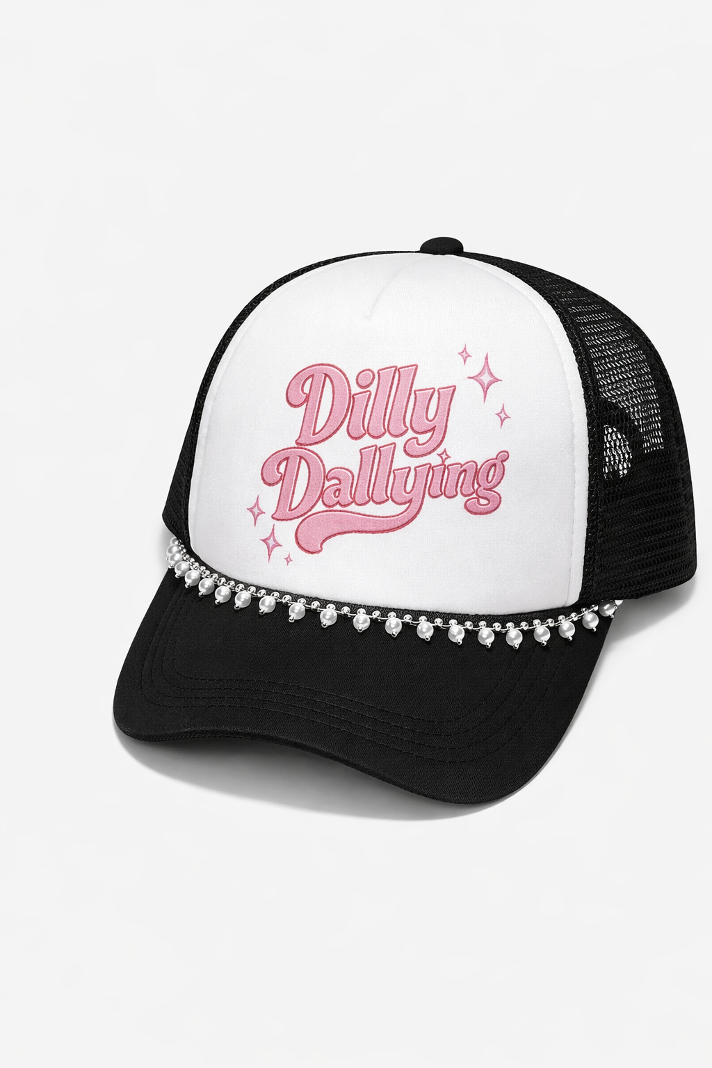 It’s Pool Time Hat – Pink & Mint Checkered (Copy)