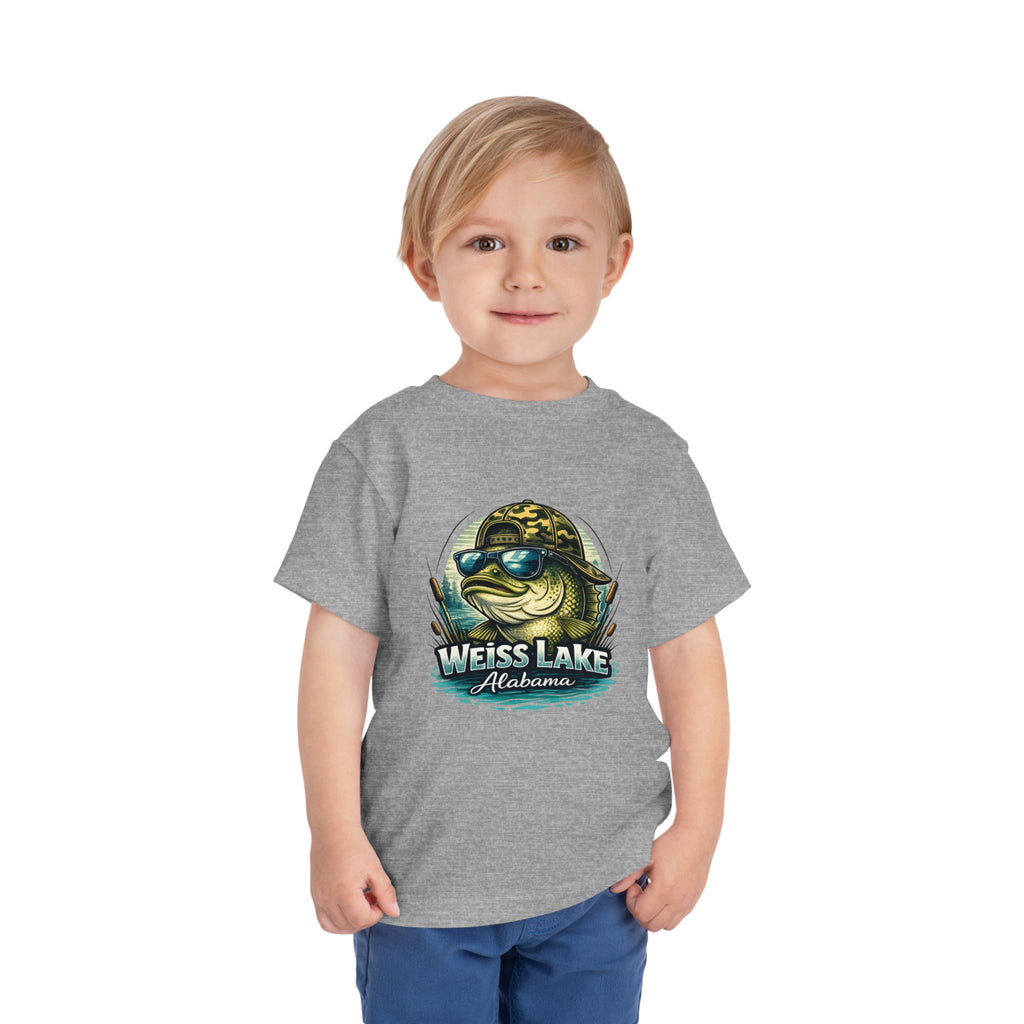Toddler Tee - Weiss Lake Alabama Bass Fishing Graphic