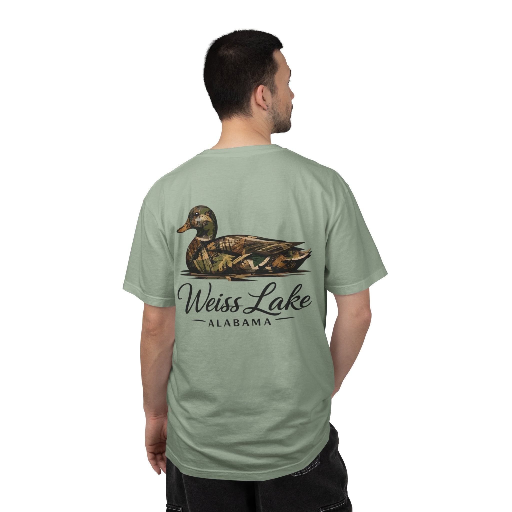 Weiss Lake Alabama Camo Duck T-shirt | Hunting Lake Tee
