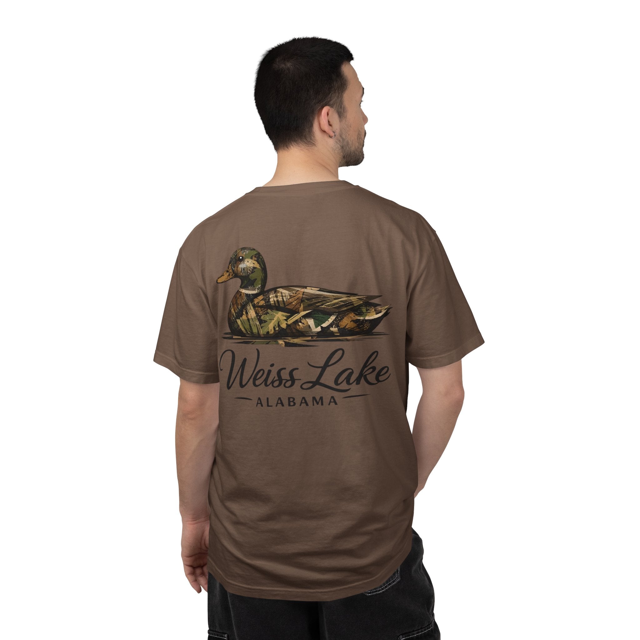 Weiss Lake Alabama Camo Duck T-shirt | Hunting Lake Tee