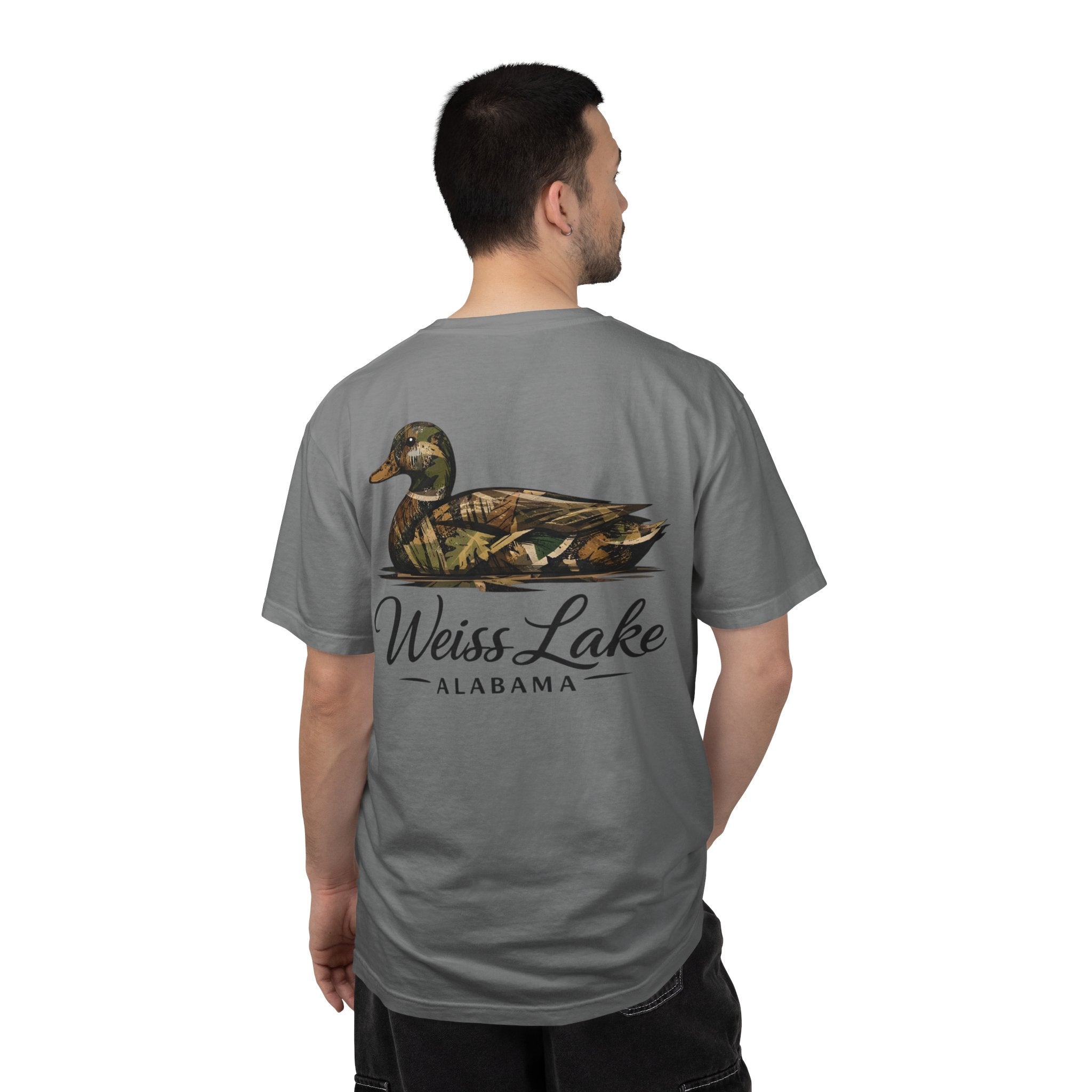 Weiss Lake Alabama Camo Duck T-shirt | Hunting Lake Tee