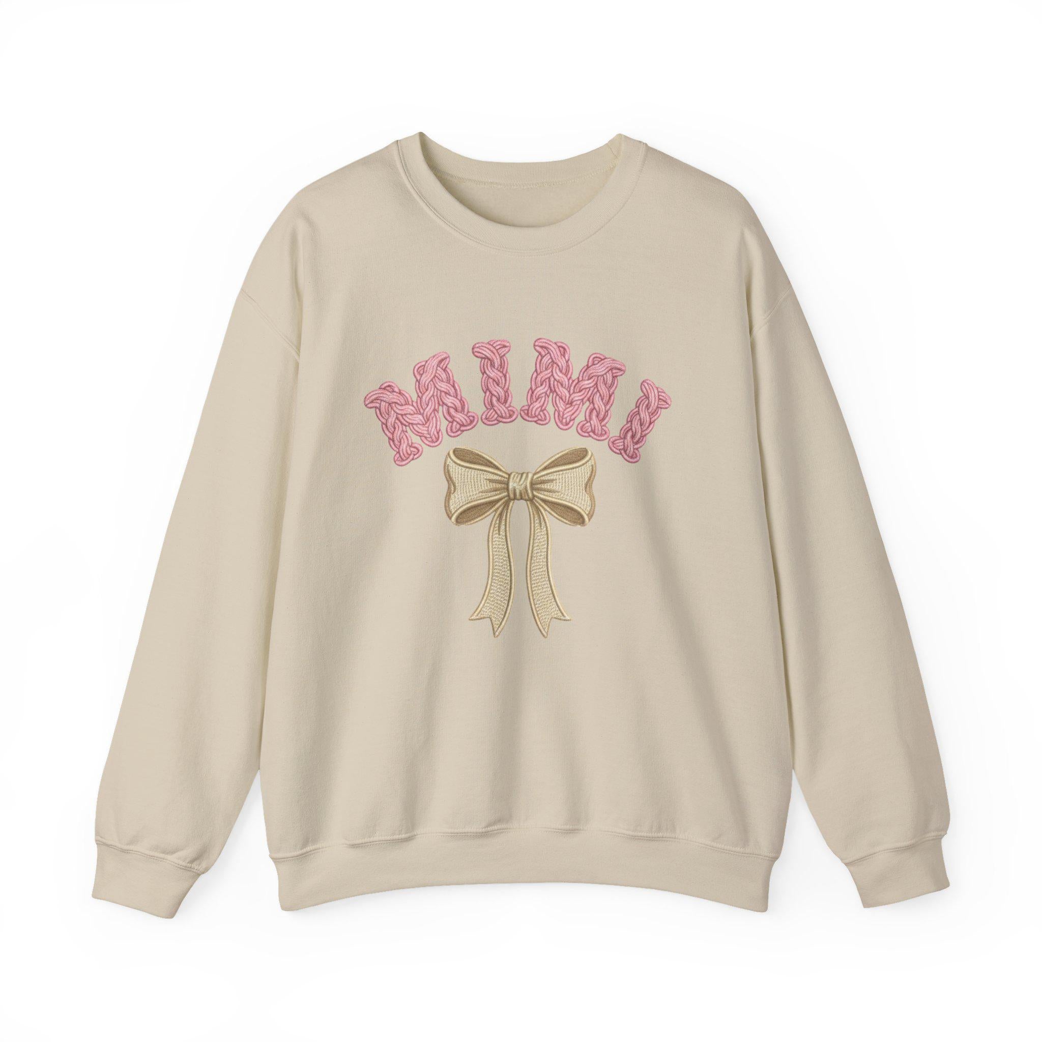 Mimi Bow Sweatshirt, Cozy Grandmother Crewneck