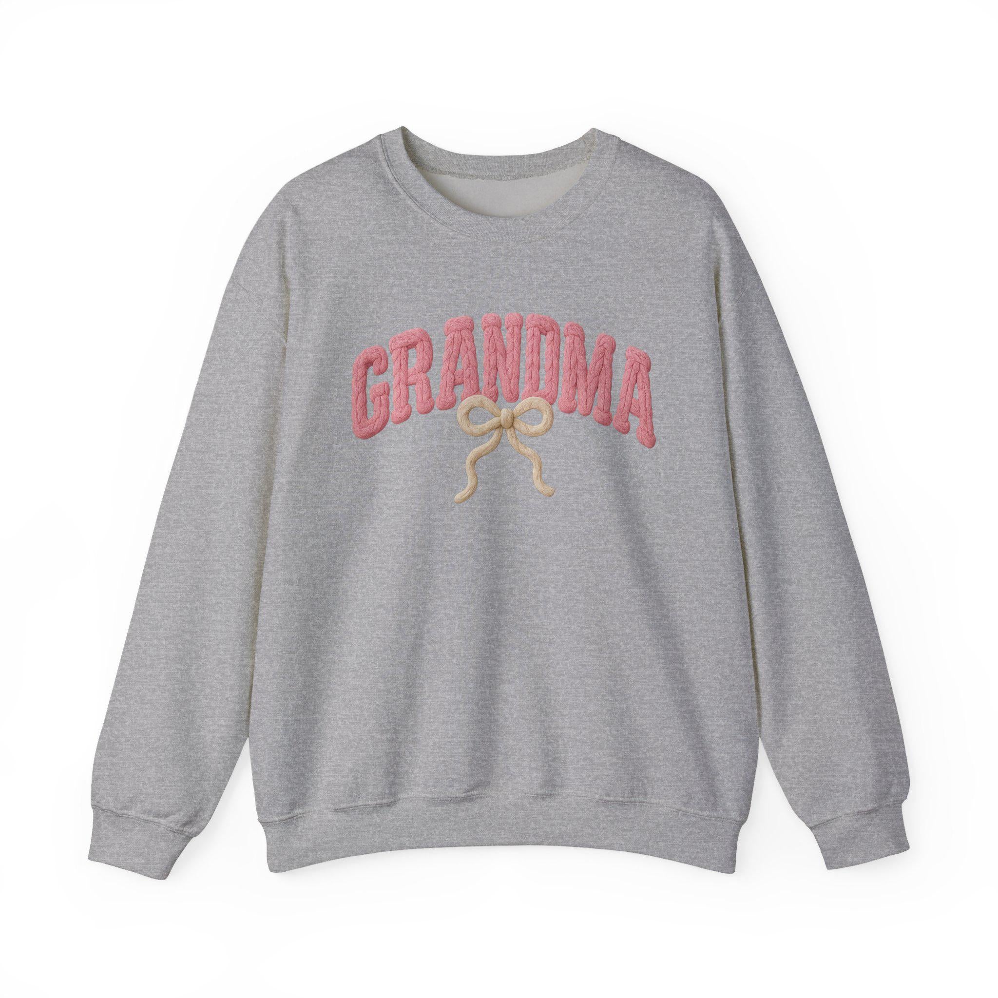 Grandma Crewneck Sweatshirt, Embroidered Family Gift