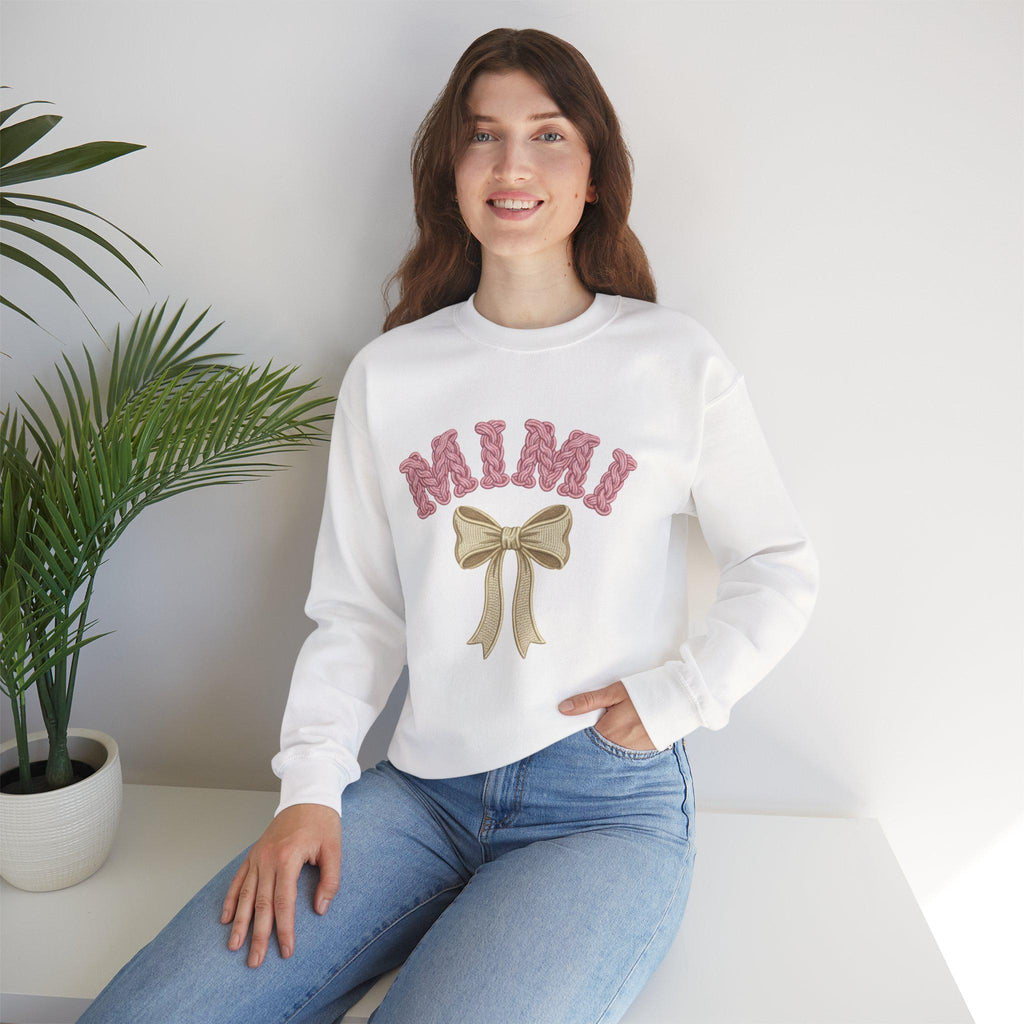 Mimi Bow Sweatshirt, Cozy Grandmother Crewneck