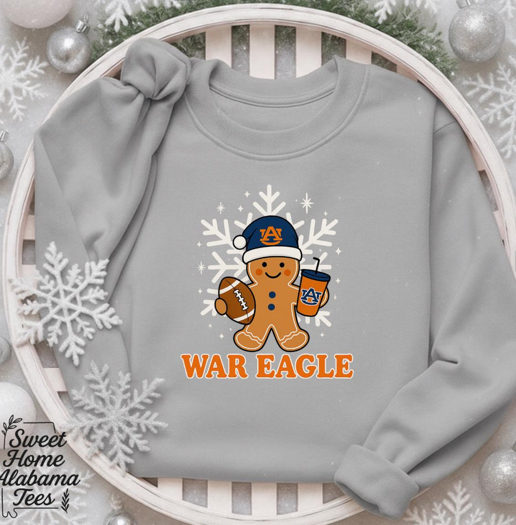 Auburn Gingerbread War Eagle Sweatshirt – Festive Game Day Spirit