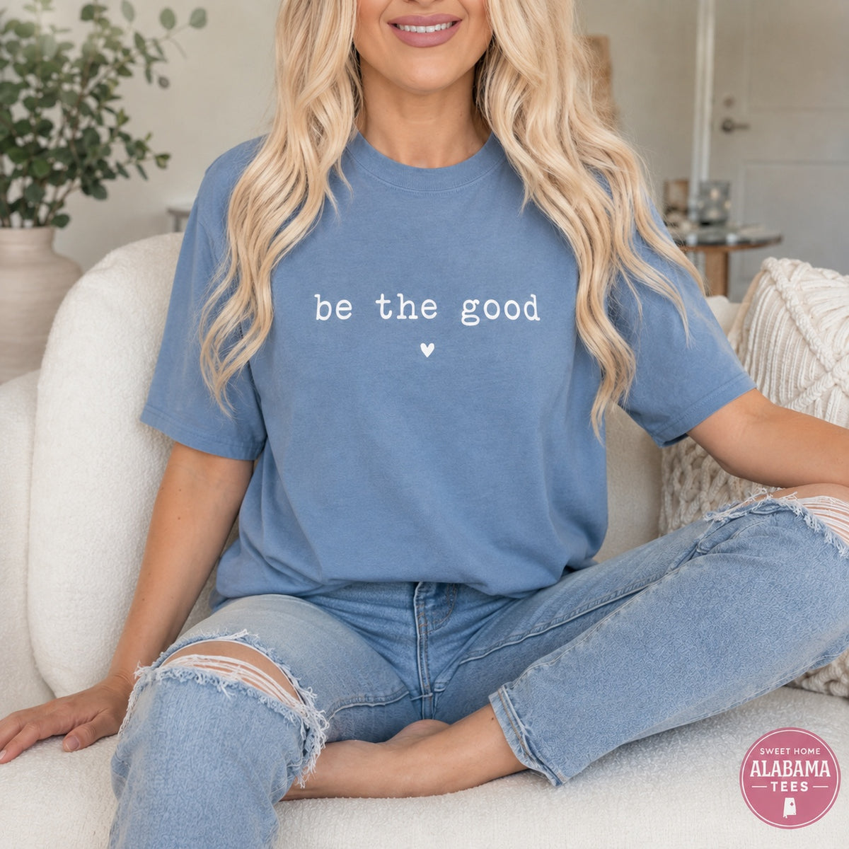 Be the Good Comfort Colors tee - Denim