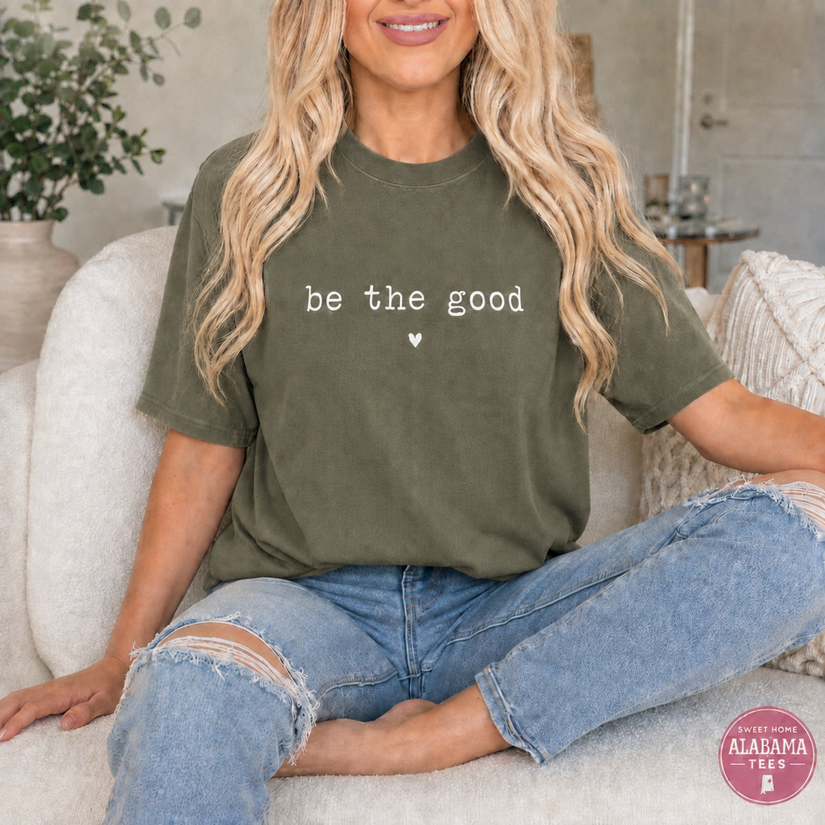 Be the Good Comfort Colors tee - Olive