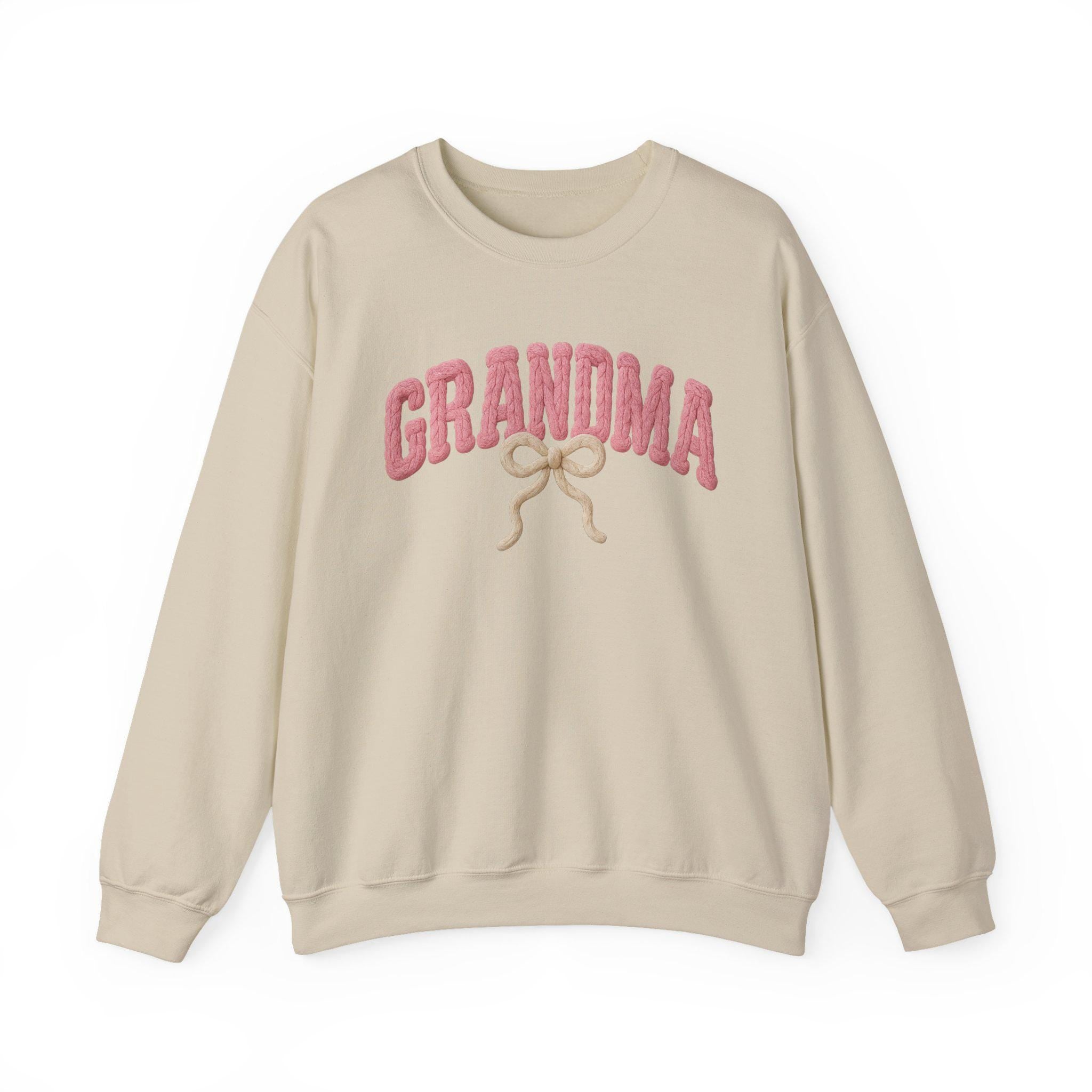 Grandma Crewneck Sweatshirt, Embroidered Family Gift