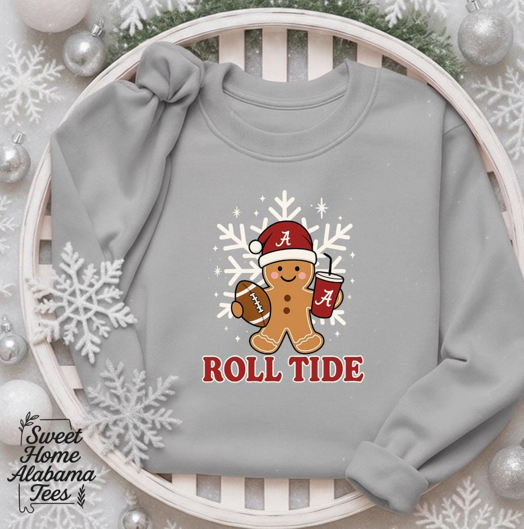Alabama Gingerbread Roll Tide Sweatshirt – Christmas Game Day Crewneck